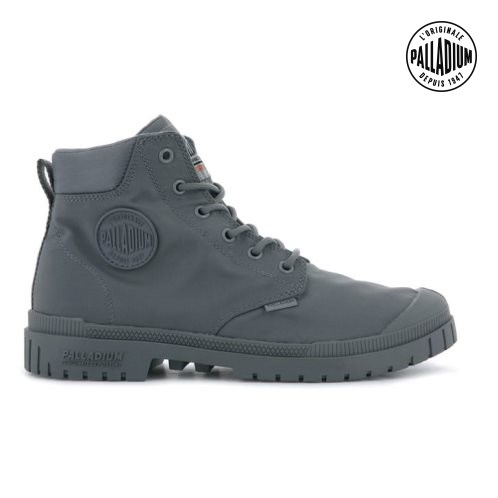 Palladium Pampa Sp20 Cuff WP+ Men's Boots Dark Grey | UK D648-HES